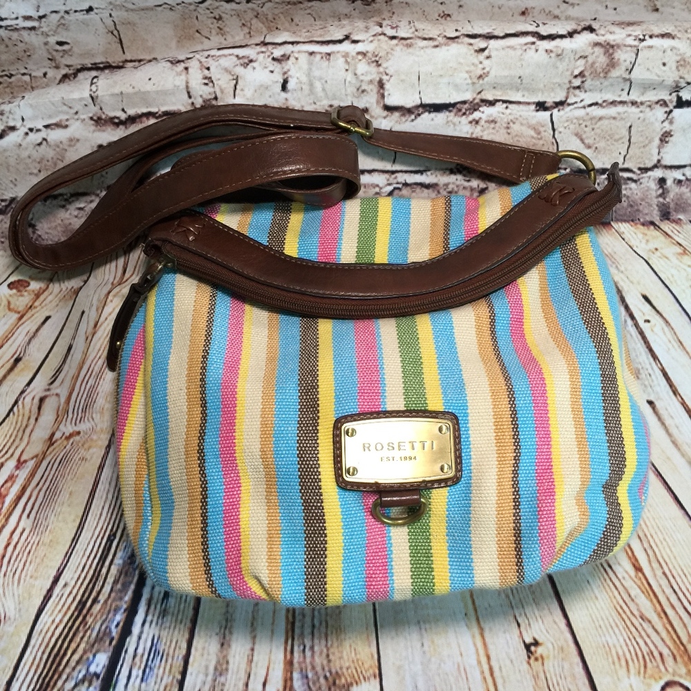 Rosetti Multicolor Vertical Stripes Shoulder Bag - image 1